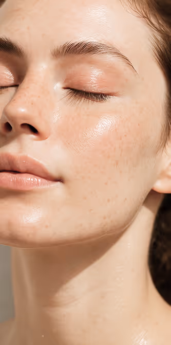 Radiant skin and a serene expression, showcasing personalized beauty and wellness treatments at Natural Beauty by Helen in Twickenham.