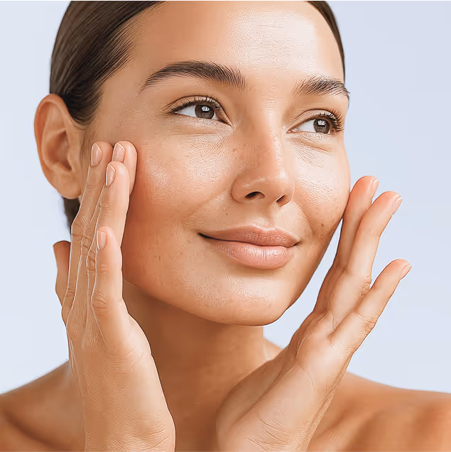 A woman enjoying a facial treatment, showcasing natural beauty and wellness at Natural Beauty by Helen in Twickenham, London.