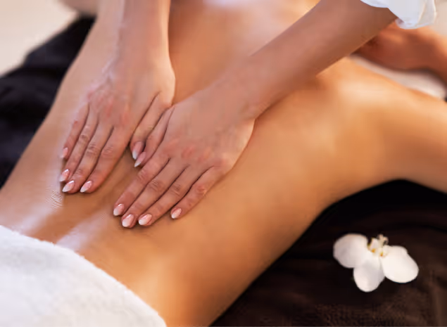 Professional massage treatment at Natural Beauty by Helen clinic, offering personalized wellness therapies in Twickenham, London.