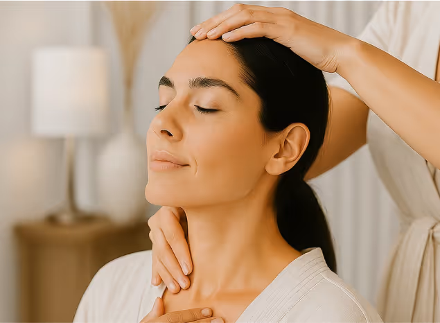 Relaxing facial treatment at Natural Beauty by Helen, a wellness clinic in Twickenham, offering personalized beauty therapies.