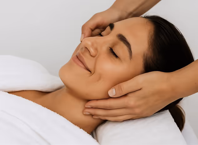 Relaxing facial treatment at Natural Beauty by Helen, offering personalized beauty and wellness in Twickenham, London.