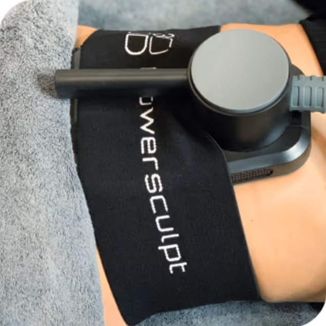 Compression therapy device used for holistic body sculpting at Natural Beauty by Helen, a wellness clinic in Twickenham.