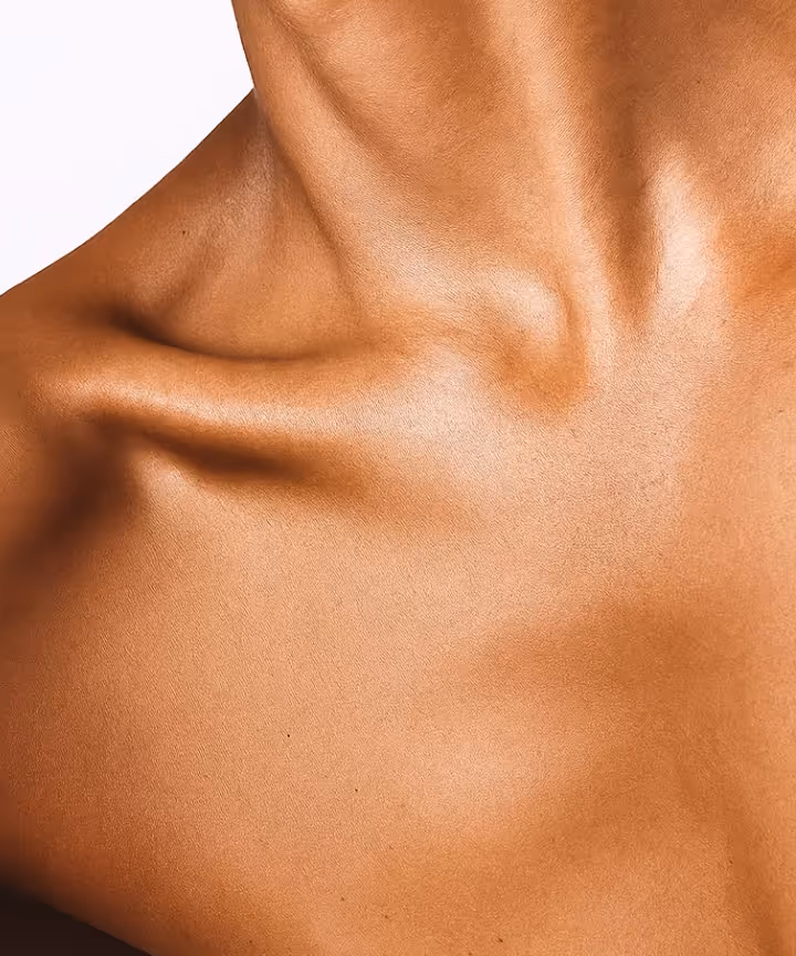 Close-up of glowing skin showcasing the beauty and wellness treatments offered at Natural Beauty by Helen in Twickenham, London.