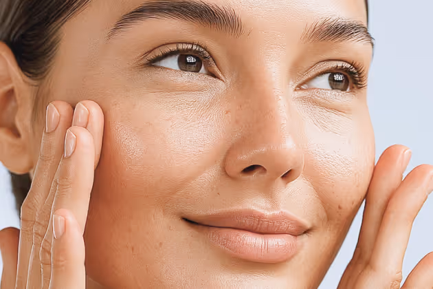 Close-up of a woman enjoying a skincare treatment, showcasing natural beauty and personalized wellness at Natural Beauty by Helen.