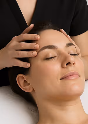 Relaxing facial treatment at Natural Beauty by Helen, a wellness clinic in Twickenham, offering personalized beauty services.