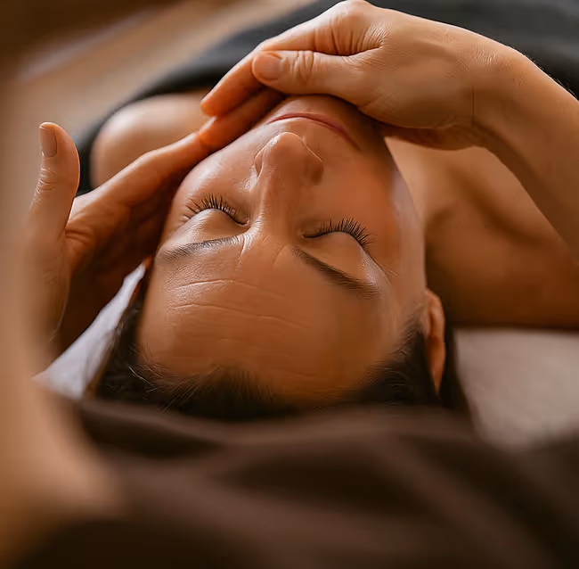 A soothing facial treatment at Natural Beauty by Helen in Twickenham, focusing on personalized beauty and wellness care.