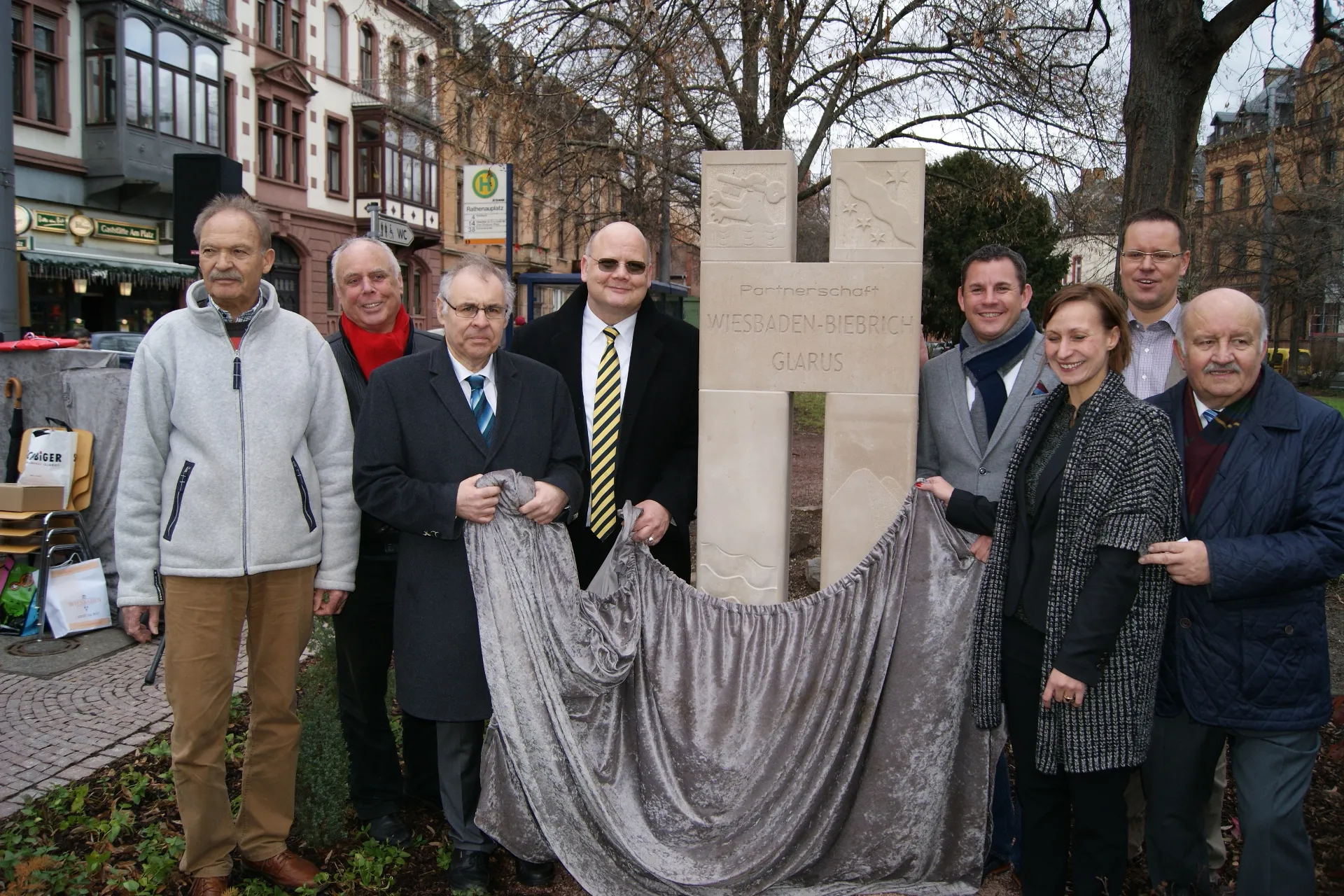 Einweihung der Partnerschaftsstele in Glarus.