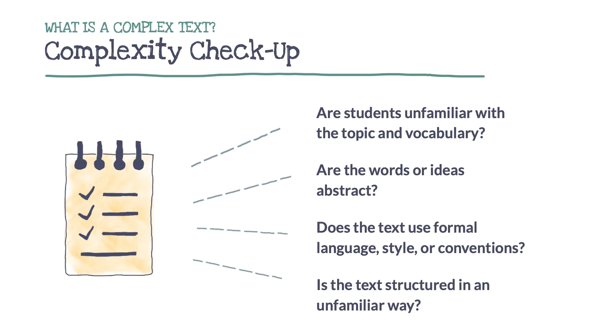 Complex Text Check Up