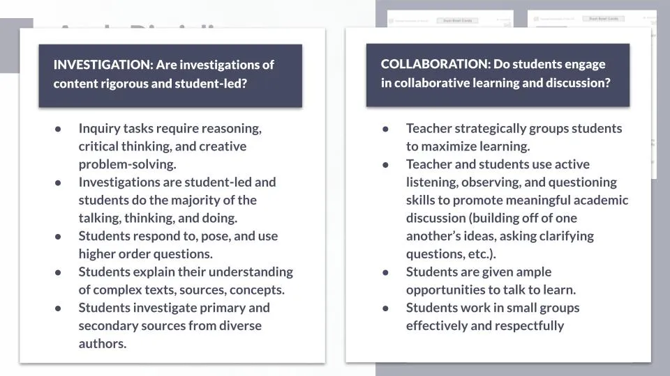 Investigation and Collaboration