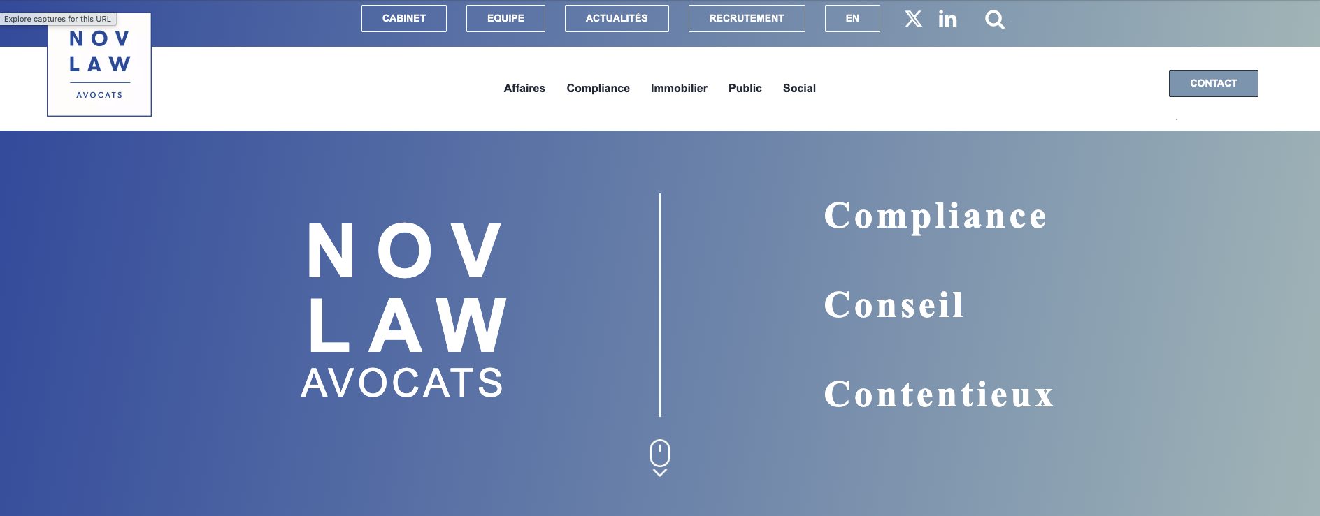 Site NOVLAW apr&egrave;s la refonte