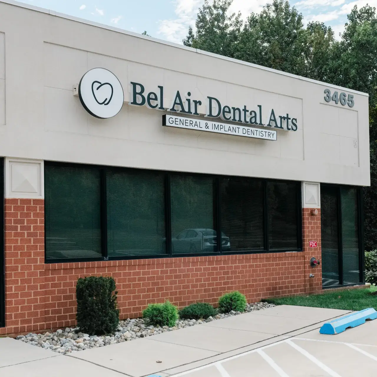 Exterior signage of Bel Air Dental Arts - In Abingson MD