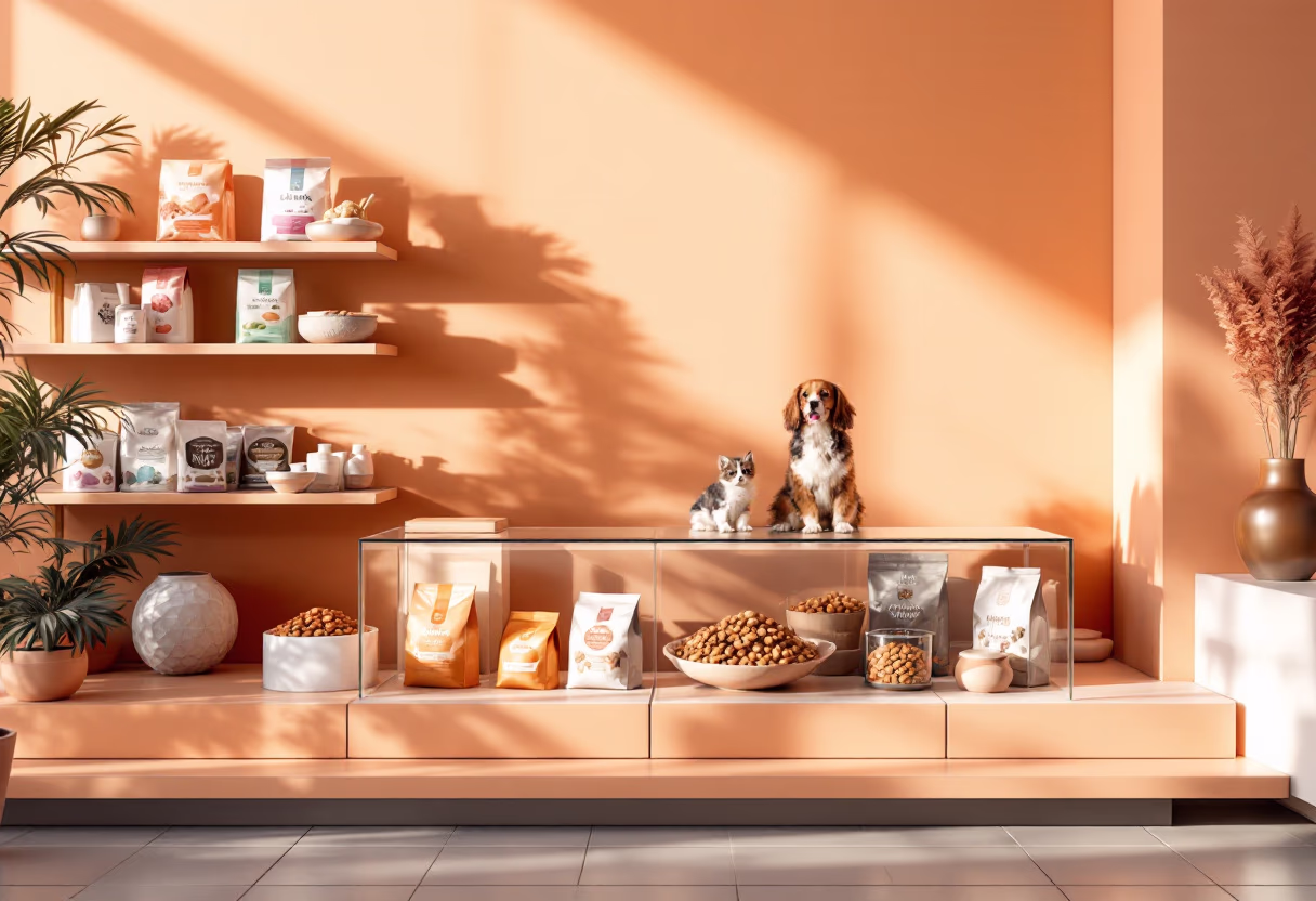 image of various pet food brands on shelves