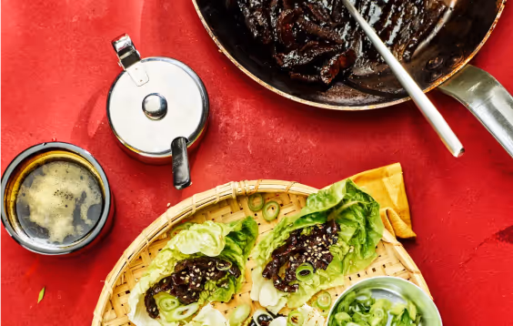 Bulgogi i salladsblad
