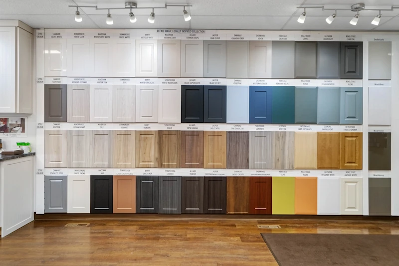 Wall of cabinet colour selctions