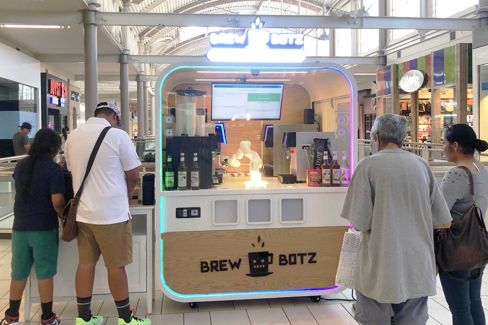 BrewBotz in the shopping mall