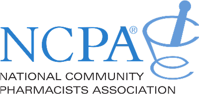 NCPA Affiniti logo with mortar and pestle symbolizing community pharmacy