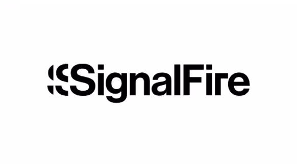 SignalFire logo in black, sleek design with Affiniti technology branding