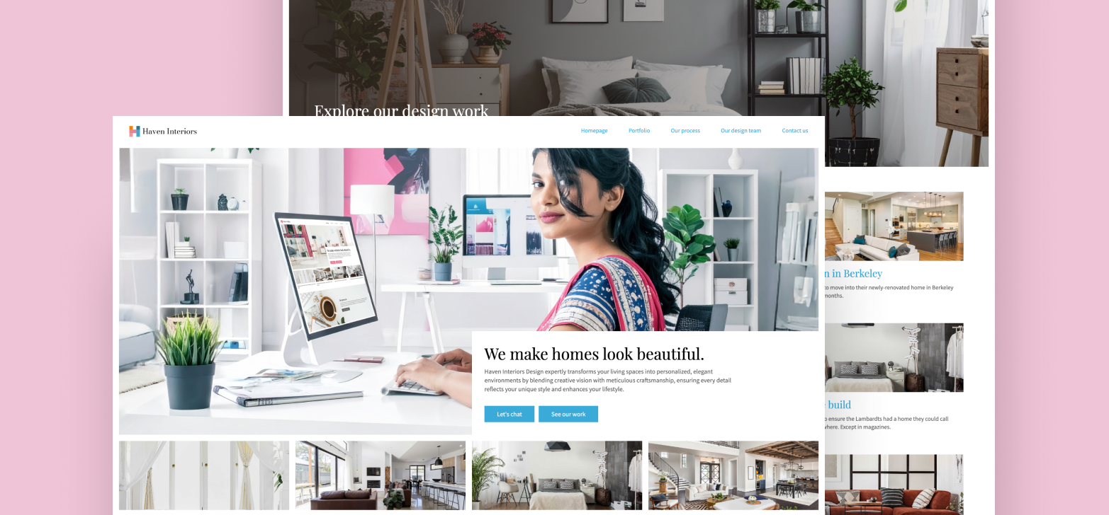 freelance professional custom client website