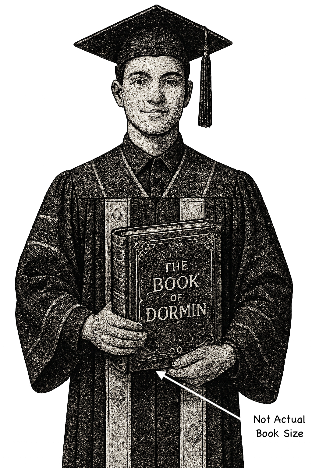 Image of Graduate Holding Book of Dormin