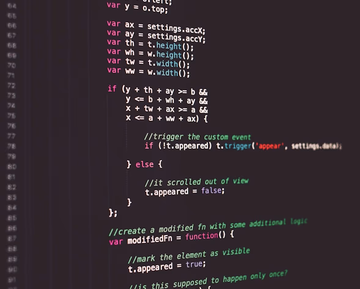 Code editor displaying JavaScript functions.