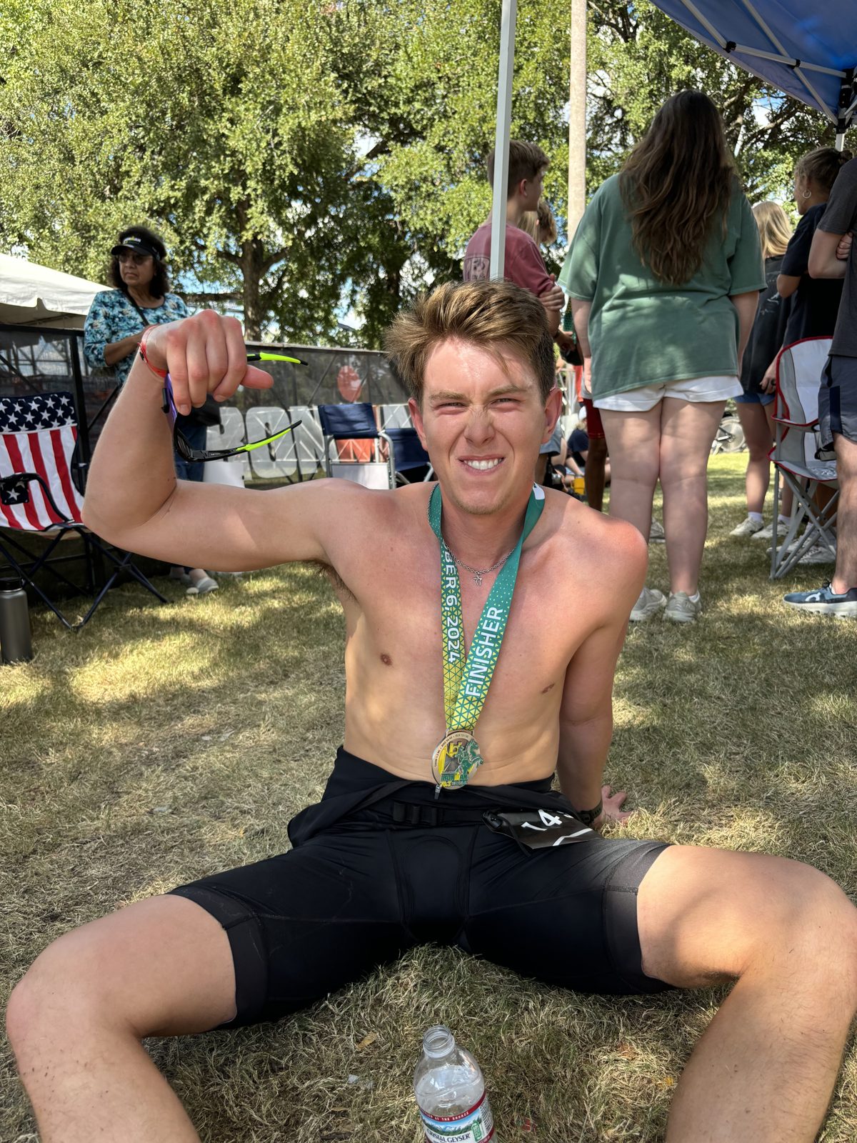 Zach with his finisher medal