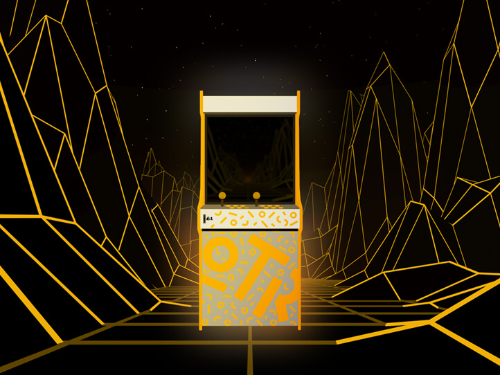 A games machine from the OTR X P+S christmas video.