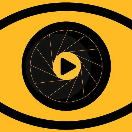 illustrated eye with play button in the iris representing video marketing in the eye of the consumer