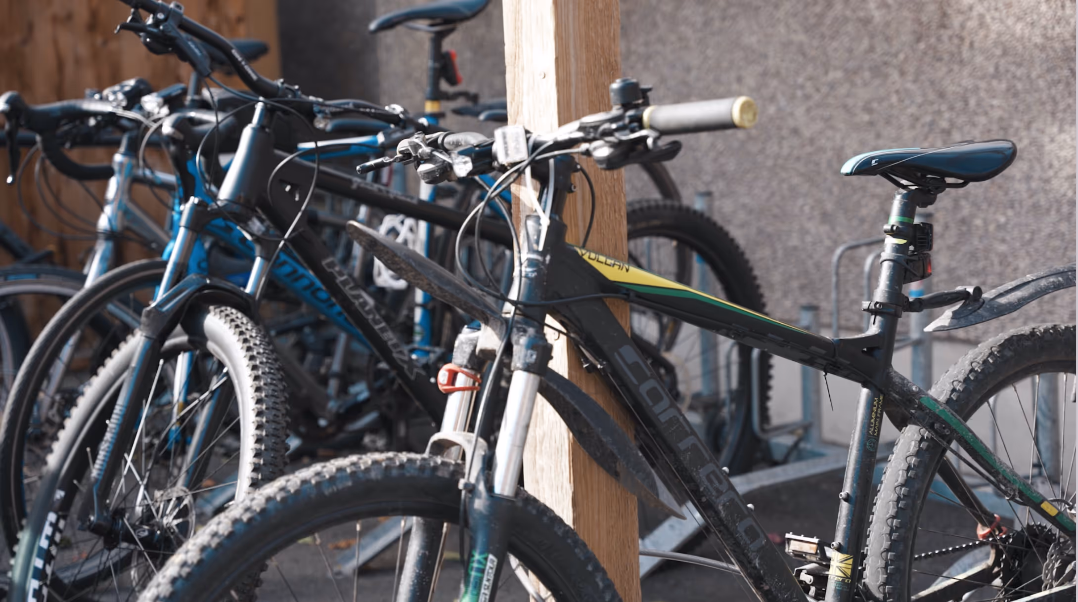 Bikes outside the P+S office showing the work being done towards net zero