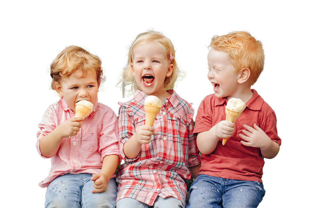 Kids eating ice-cream