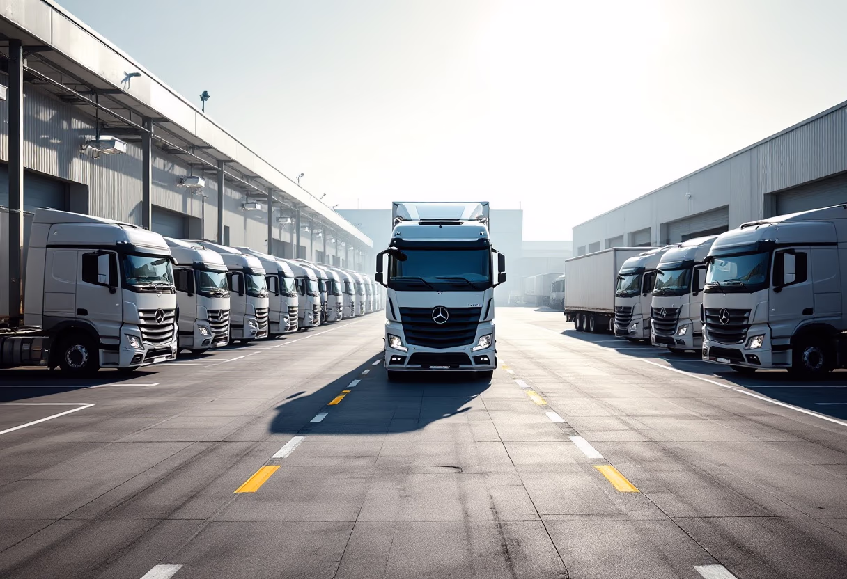 [background image] image of truck depot (for a trucking company)