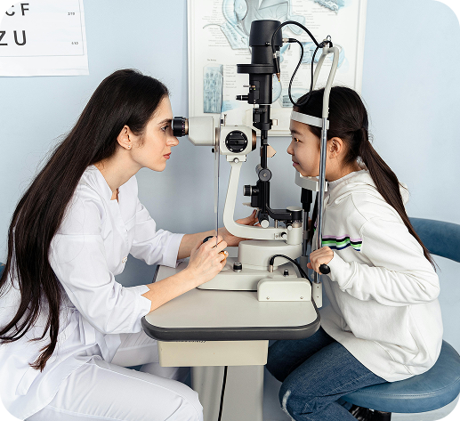child's eye exam at miami contact lens institute