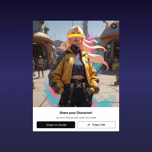 Mockup of social sharing