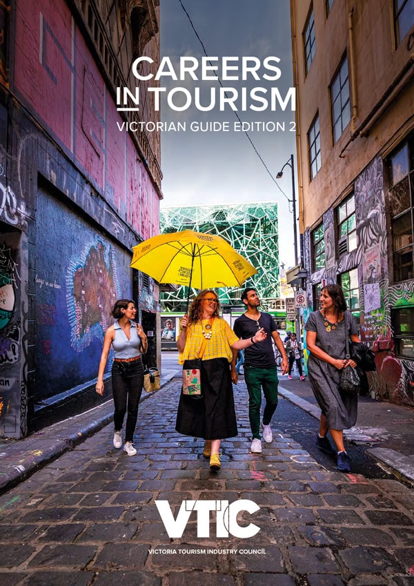 Cover of the VTIC Careers In Tourism – Victorian Guide Edition 2.
