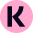 K Circular container with a bold K-shaped graphic.