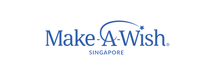 Make-A-Wish Singapore logo with a shooting star above the letter A.