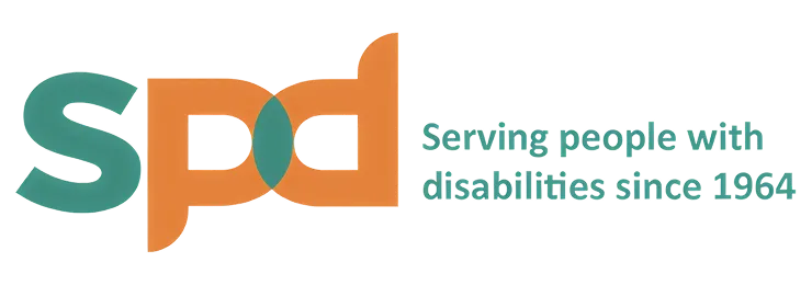 SPD logo with text: Serving people with disabilities since 1964.