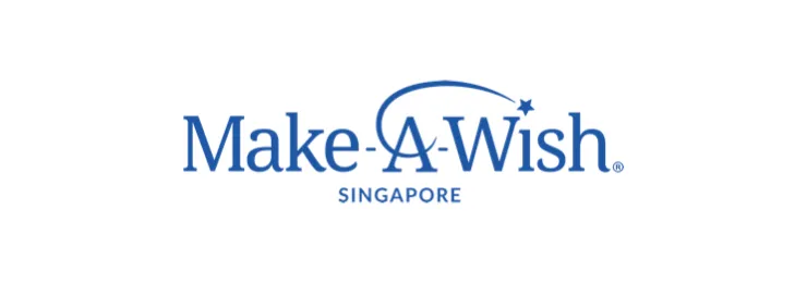 Make-A-Wish Singapore logo with a shooting star over the letter A.