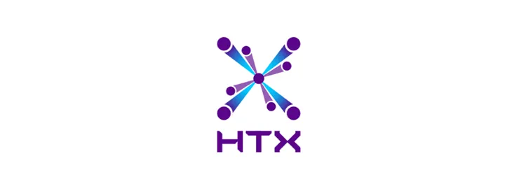 HTX logo with blue and purple interconnected nodes forming a star shape above the acronym HTX.