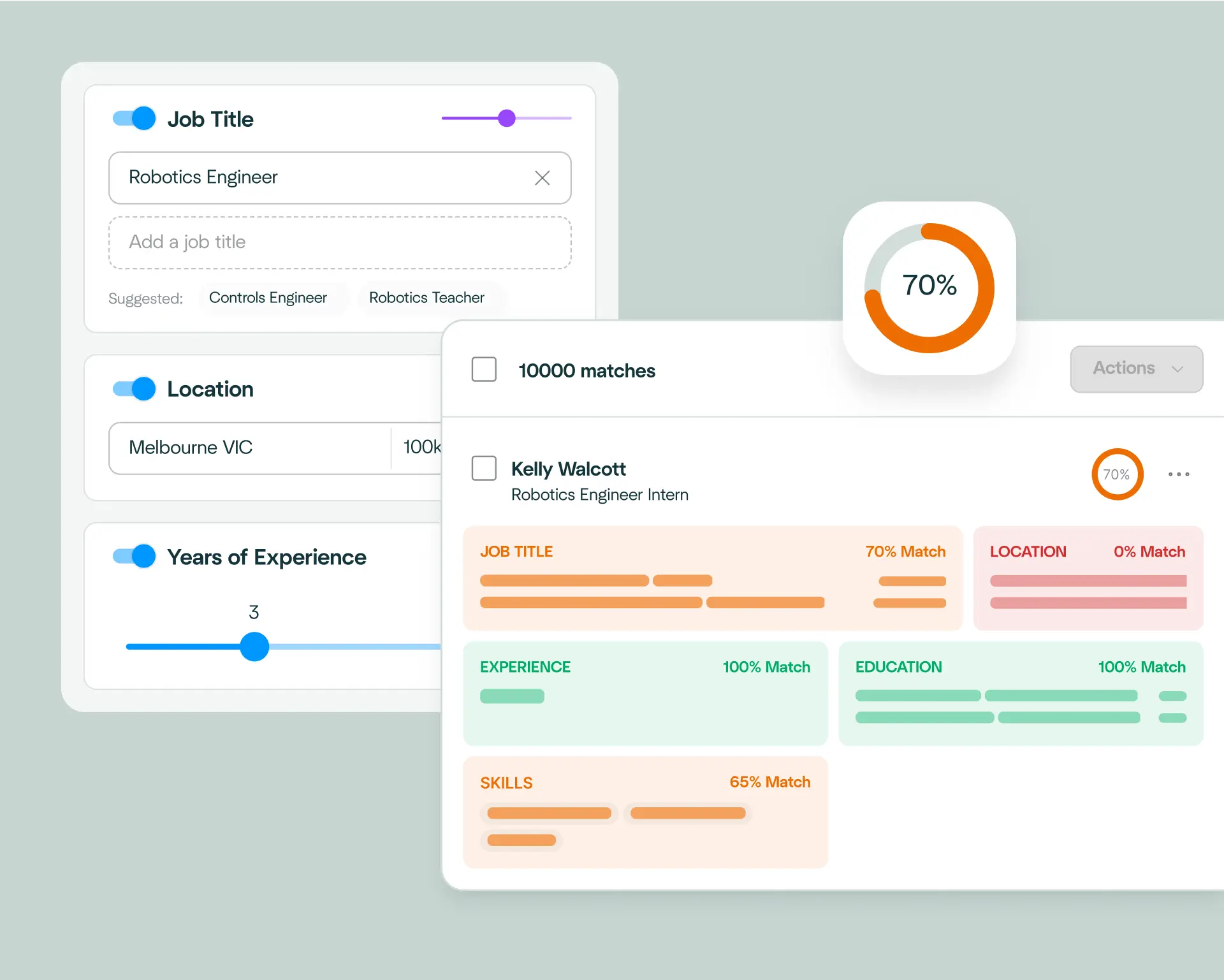 Preview of Affinda Candidate Search and Match