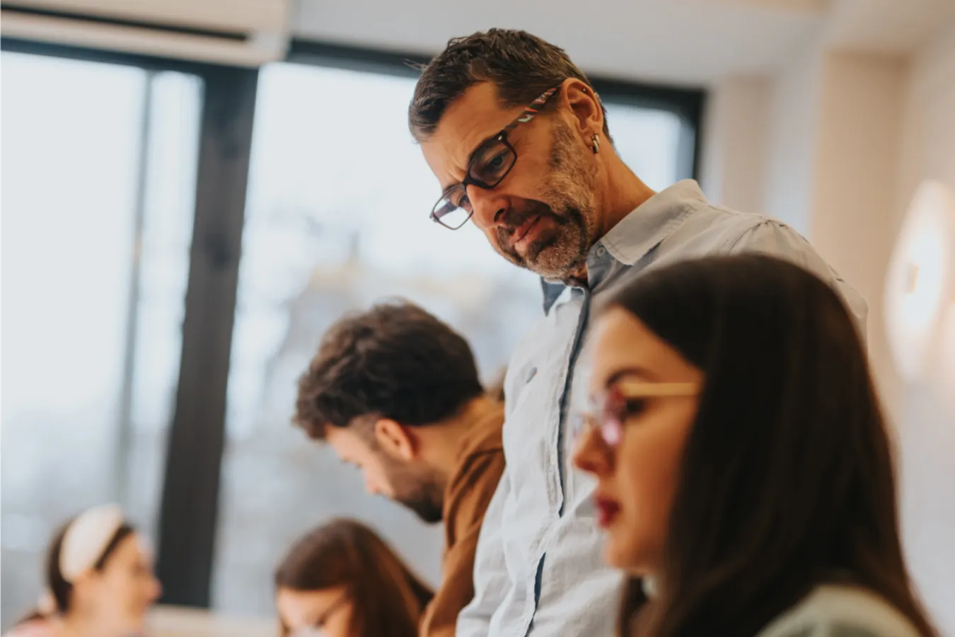 Team workshopping a project