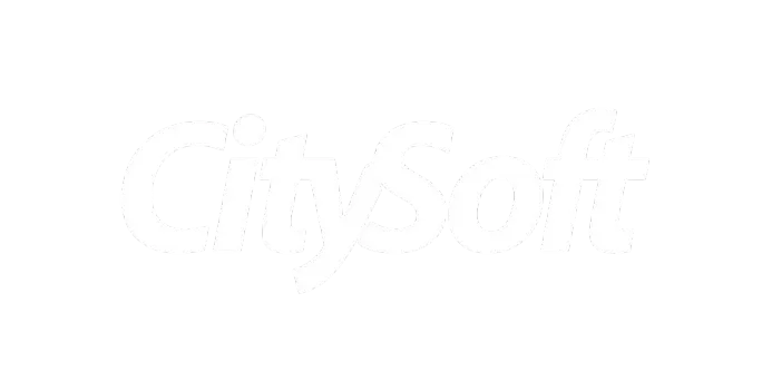 White CitySoft logo