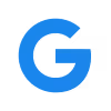 Google logo in blue.