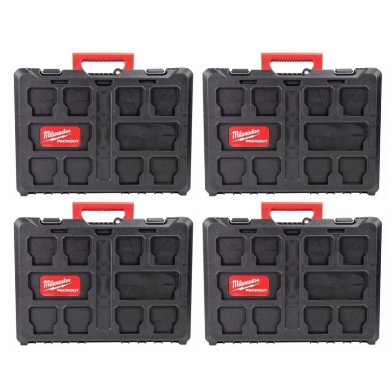 Milwaukee 4932464087 Packout 530mm Stackable Tool Box - Pack of 4