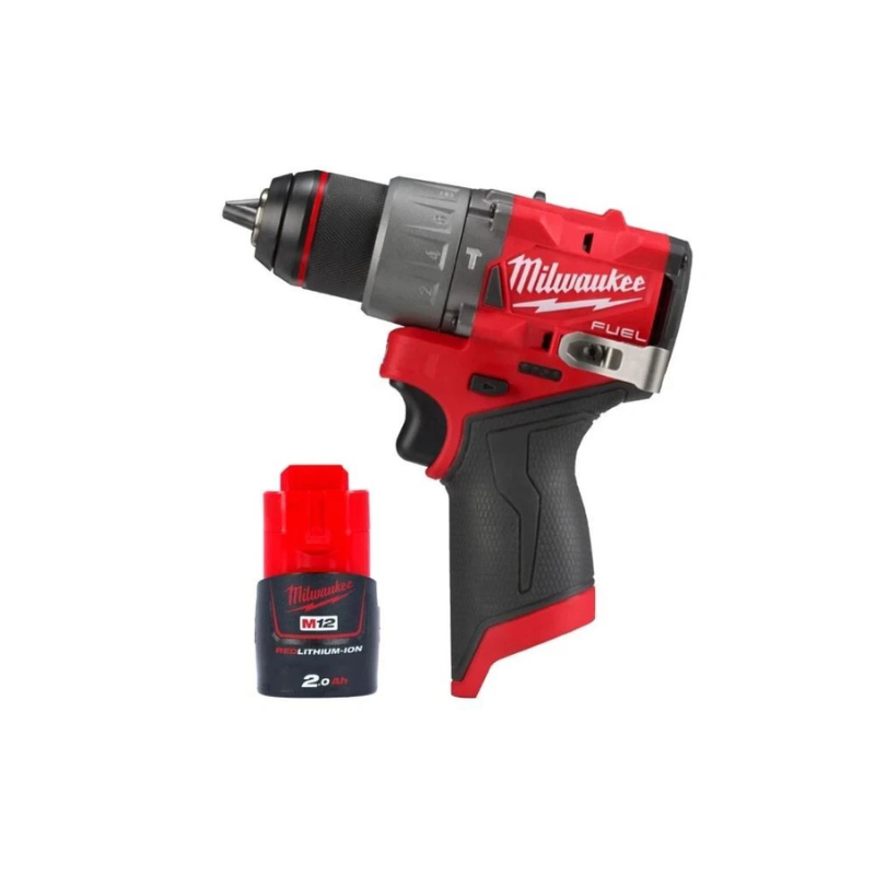 Milwaukee M12FPD2 12V Cordless FUEL New GEN Combi Drill With 1 x 2.0Ah Battery