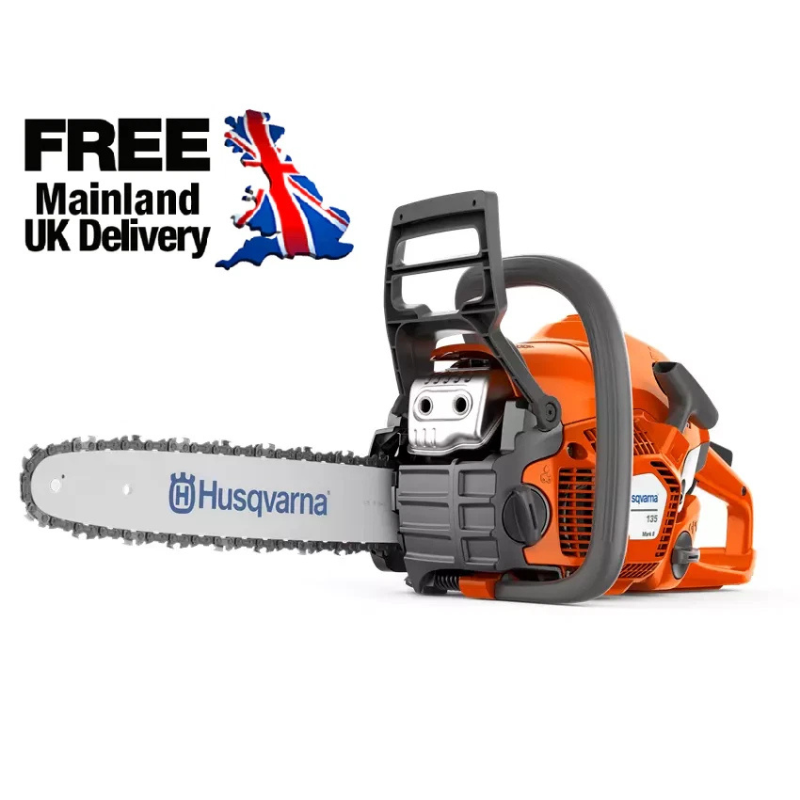 Husqvarna 135 II Petrol Chainsaw 14" Cutting Bar Easy Start NEW Free Delivery