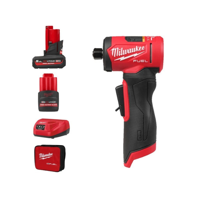 Milwaukee M12FDGA2-522B 12v Fuel Angled Die Grinder with Variable Speed Kit GEN2