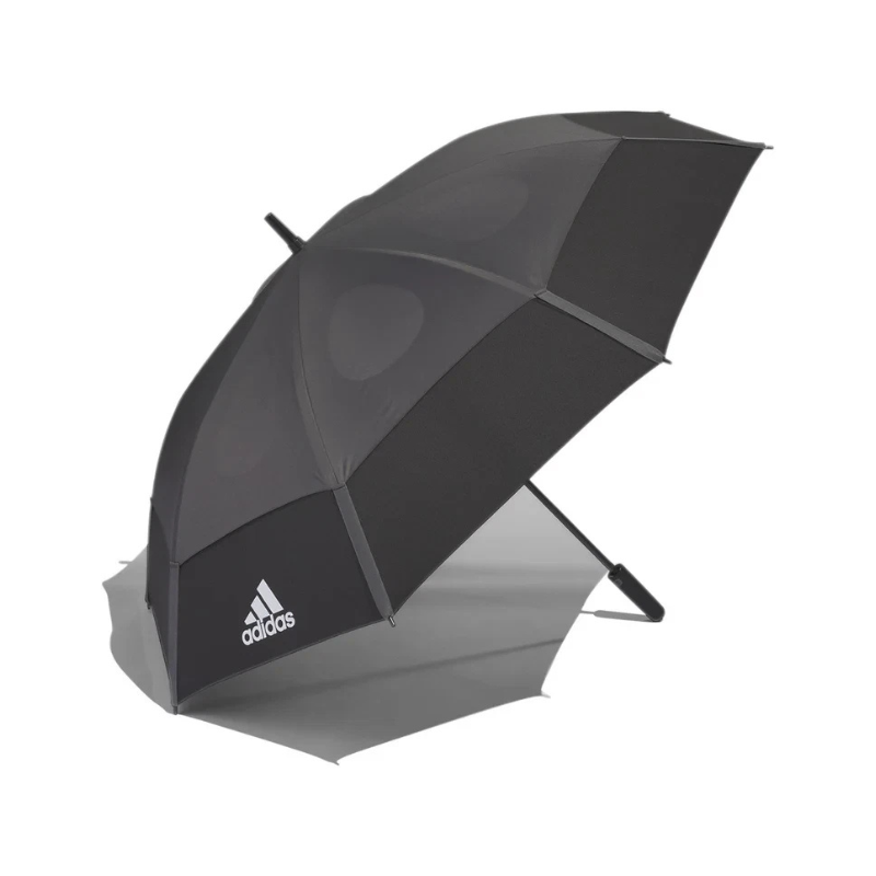 Adidas 64" Double Canopy Black Golf Umbrella Auto Open FZ8889 NEW 2025!