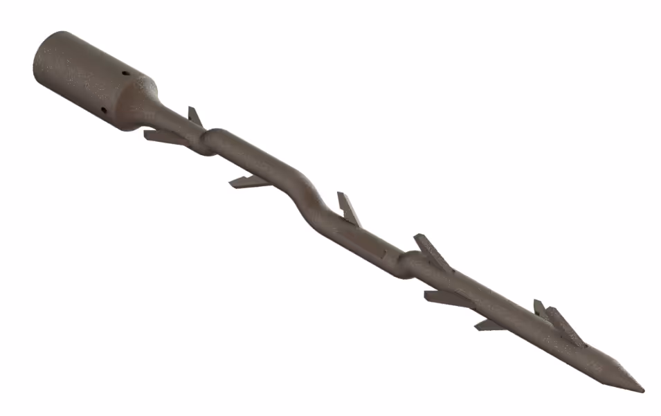 The centre spear is used to retrieve tightly compacted, parted wireline to surface.
