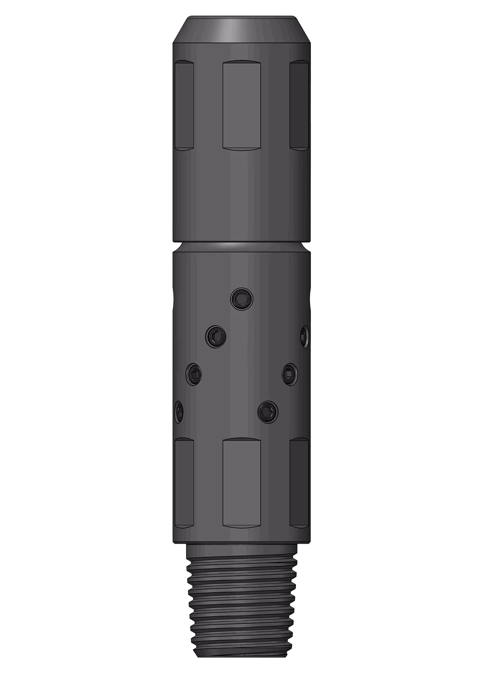 The Grapple Dimple Connector is an external type coiled tubing connector with high tensile 
strength and high torsion strength. It is connected to the Coiled Tubing by grub screws and slips.