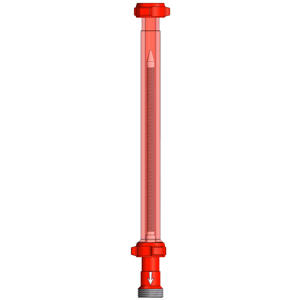 The surface In-line filter used for filtering fluids entering the coiled tubing, the filter is normally installed at the inlet to the reel, between high-pressure manifolds.